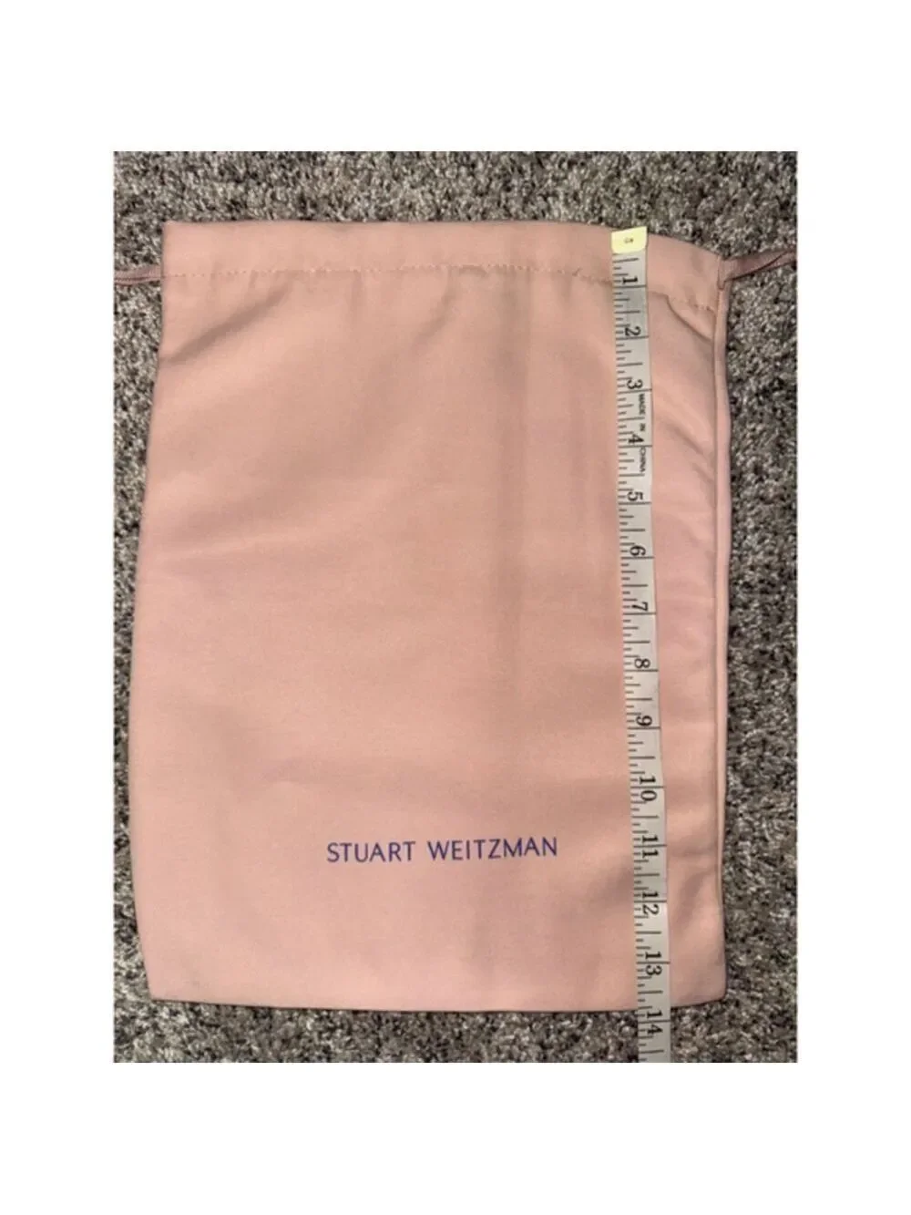 Stuart Weitzman Pink Drawstring Dust Bag Storage Pouch